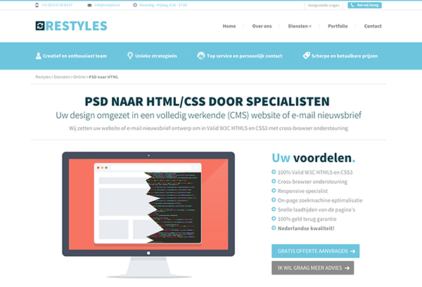 Restyles PSD-To-HTML-Service-Provider